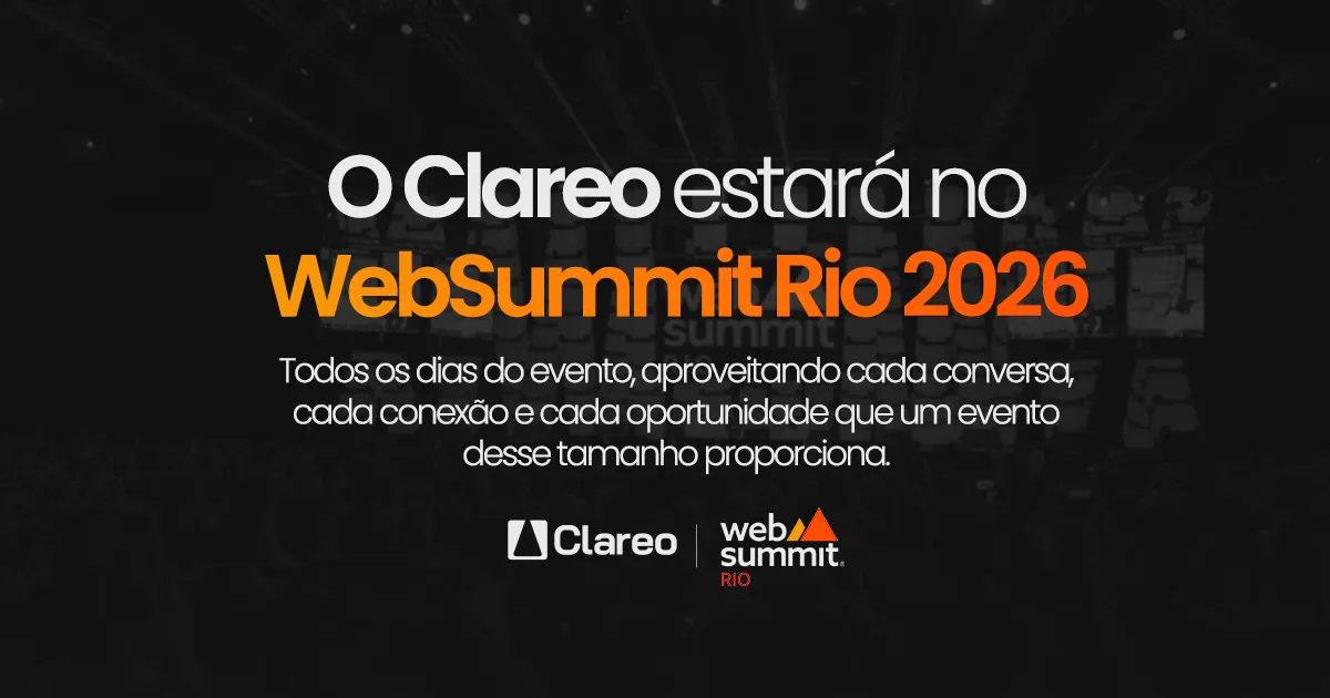 O Clareo vai estar no WebSummit Rio 2026