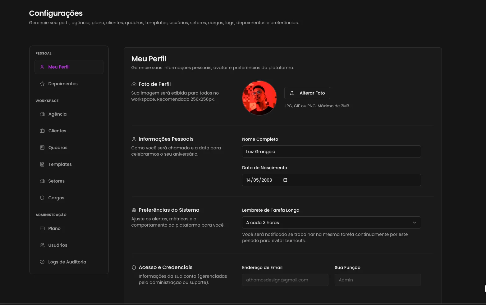 Elevamos a experiência das suas configurações para um novo patamar de usabilidade e estética.